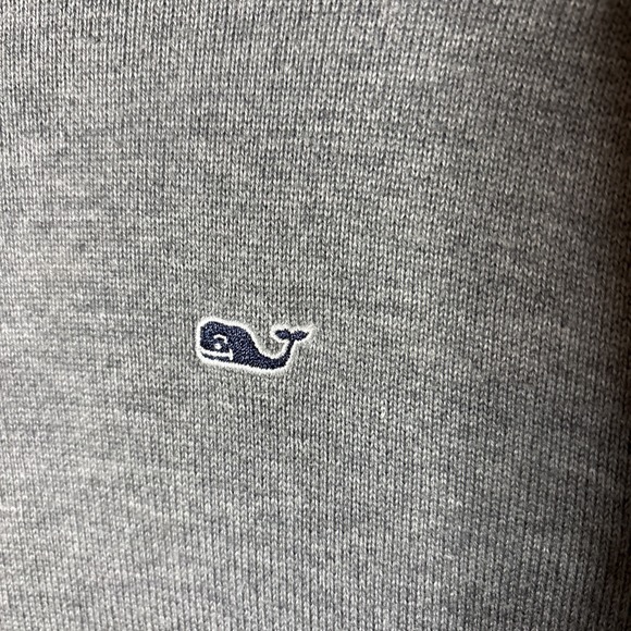 Vineyard Vines Gray Boys Quarter Zip Sweater Size 16 Large Preppy Frat - Picture 4 of 7